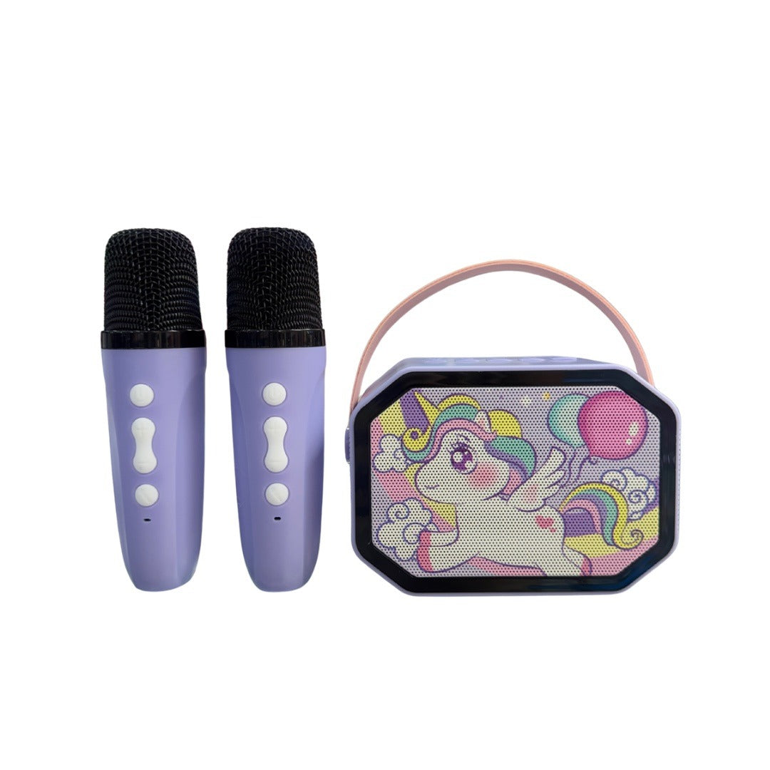MINI PARLANTE CON MICRÓFONOS